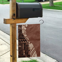 Bula Fiji Garden Flag Tribal Masi Tapa - Brown - Wonder Print Shop