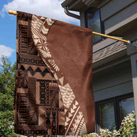 Bula Fiji Garden Flag Tribal Masi Tapa - Brown - Wonder Print Shop