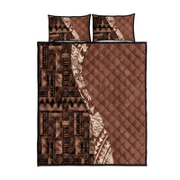 Bula Fiji Quilt Bed Set Tribal Masi Tapa - Brown - Wonder Print Shop