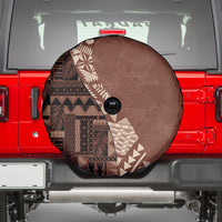 Bula Fiji Spare Tire Cover Tribal Masi Tapa - Brown - Wonder Print Shop