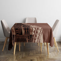 Bula Fiji Tablecloth Tribal Masi Tapa - Brown - Wonder Print Shop