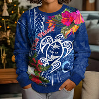 Guam Christmas Kid Ugly Christmas Sweater Turtle Mix Tapa Felis Pasgua - Wonder Print Shop