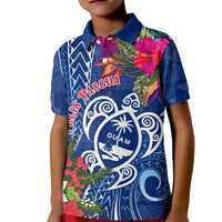 Guam Christmas Kid Polo Shirt Turtle Mix Tapa Felis Pasgua - Wonder Print Shop