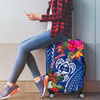 Guam Christmas Luggage Cover Turtle Mix Tapa Felis Pasgua - Wonder Print Shop