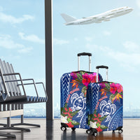 Guam Christmas Luggage Cover Turtle Mix Tapa Felis Pasgua - Wonder Print Shop