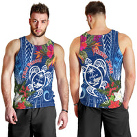 Guam Christmas Men Tank Top Turtle Mix Tapa Felis Pasgua - Wonder Print Shop