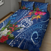 Guam Christmas Quilt Bed Set Turtle Mix Tapa Felis Pasgua - Wonder Print Shop