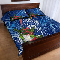 Guam Christmas Quilt Bed Set Turtle Mix Tapa Felis Pasgua - Wonder Print Shop