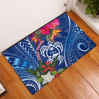 Guam Christmas Rubber Doormat Turtle Mix Tapa Felis Pasgua - Wonder Print Shop