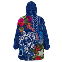 Guam Christmas Wearable Blanket Hoodie Turtle Mix Tapa Felis Pasgua - Wonder Print Shop
