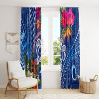 Guam Christmas Window Curtain Turtle Mix Tapa Felis Pasgua - Wonder Print Shop