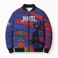 Haiti Football Personalized Les Grenadiers Bomber Puffer Jacket Echoes of History - Wonder Print Shop