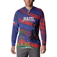 Haiti Football Personalized Les Grenadiers Button Sweatshirt Echoes of History - Wonder Print Shop