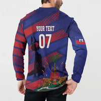 Haiti Football Personalized Les Grenadiers Button Sweatshirt Echoes of History - Wonder Print Shop