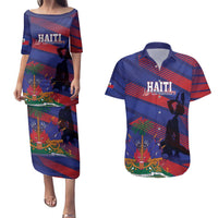Haiti Football Personalized Les Grenadiers Couples Matching Puletasi and Hawaiian Shirt Echoes of History - Wonder Print Shop