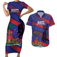 Haiti Football Personalized Les Grenadiers Couples Matching Short Sleeve Bodycon Dress and Hawaiian Shirt Echoes of History - Wonder Print Shop