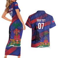 Haiti Football Personalized Les Grenadiers Couples Matching Short Sleeve Bodycon Dress and Hawaiian Shirt Echoes of History - Wonder Print Shop