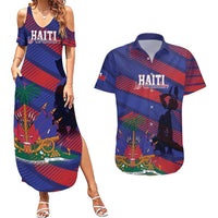 Haiti Football Personalized Les Grenadiers Couples Matching Summer Maxi Dress and Hawaiian Shirt Echoes of History - Wonder Print Shop