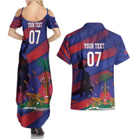 Haiti Football Personalized Les Grenadiers Couples Matching Summer Maxi Dress and Hawaiian Shirt Echoes of History - Wonder Print Shop