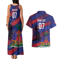 Haiti Football Personalized Les Grenadiers Couples Matching Tank Maxi Dress and Hawaiian Shirt Echoes of History - Wonder Print Shop
