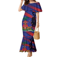 Haiti Football Personalized Les Grenadiers Family Matching Mermaid Dress and Hawaiian Shirt Echoes of History - Wonder Print Shop