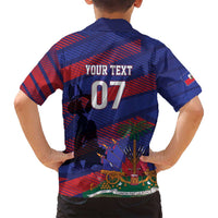 Haiti Football Personalized Les Grenadiers Family Matching Off Shoulder Maxi Dress and Hawaiian Shirt Echoes of History - Wonder Print Shop