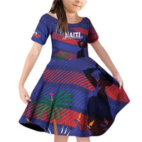 Haiti Football Personalized Les Grenadiers Family Matching Off Shoulder Short Dress and Hawaiian Shirt Echoes of History - Wonder Print Shop