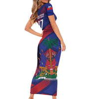 Haiti Football Personalized Les Grenadiers Family Matching Short Sleeve Bodycon Dress and Hawaiian Shirt Echoes of History - Wonder Print Shop