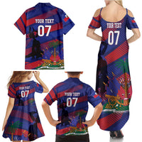 Haiti Football Personalized Les Grenadiers Family Matching Summer Maxi Dress and Hawaiian Shirt Echoes of History - Wonder Print Shop