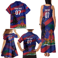 Haiti Football Personalized Les Grenadiers Family Matching Tank Maxi Dress and Hawaiian Shirt Echoes of History - Wonder Print Shop