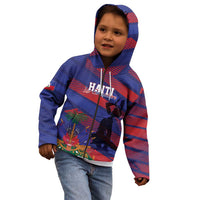Haiti Football Personalized Les Grenadiers Kid Hoodie Echoes of History - Wonder Print Shop