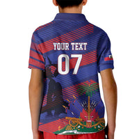 Haiti Football Personalized Les Grenadiers Kid Polo Shirt Echoes of History - Wonder Print Shop