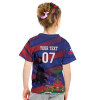 Haiti Football Personalized Les Grenadiers Kid T Shirt Echoes of History - Wonder Print Shop