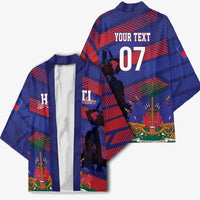 Haiti Football Personalized Les Grenadiers Kimono Echoes of History - Wonder Print Shop