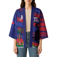 Haiti Football Personalized Les Grenadiers Kimono Echoes of History - Wonder Print Shop