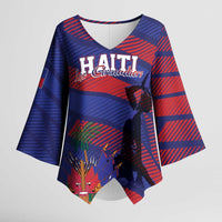 Haiti Football Personalized Les Grenadiers Kimono Sleeve Blouse Echoes of History - Wonder Print Shop