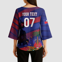 Haiti Football Personalized Les Grenadiers Kimono Sleeve Blouse Echoes of History - Wonder Print Shop