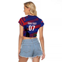 Haiti Football Personalized Les Grenadiers Raglan Cropped T Shirt Echoes of History - Wonder Print Shop