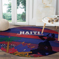 Haiti Football Les Grenadiers Round Carpet Echoes of History - Wonder Print Shop