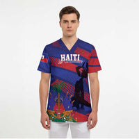 Haiti Football Personalized Les Grenadiers Scrub Top Echoes of History - Wonder Print Shop