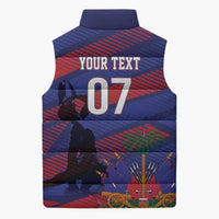 Haiti Football Personalized Les Grenadiers Sleeveless Puffer Jacket Echoes of History - Wonder Print Shop