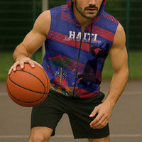 Haiti Football Personalized Les Grenadiers Sleeveless Zip Hoodie Echoes of History - Wonder Print Shop