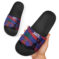 Haiti Football Les Grenadiers Slide Sandals Echoes of History - Wonder Print Shop