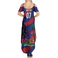Haiti Football Personalized Les Grenadiers Summer Maxi Dress Echoes of History - Wonder Print Shop
