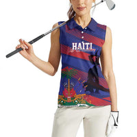 Haiti Football Personalized Les Grenadiers Women Sleeveless Polo Shirt Echoes of History - Wonder Print Shop