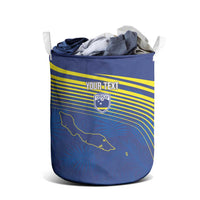 Curacao Football Custom Korsou Blue Wave Laundry Basket Making History - Wonder Print Shop