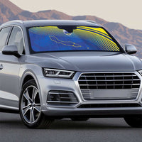 Curacao Football Custom Korsou Blue Wave Auto Sun Shade Making History - Wonder Print Shop