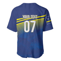 Curacao Football Custom Korsou Blue Wave Baseball Jersey Making History - Wonder Print Shop