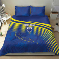 Curacao Football Custom Korsou Blue Wave Bedding Set Making History - Wonder Print Shop