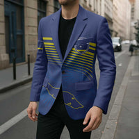 Curacao Football Custom Korsou Blue Wave Blazer Making History - Wonder Print Shop